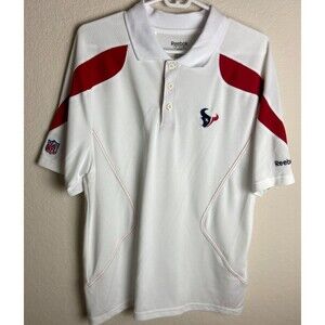 Reebok Mens Polo Shirt White Size M Collared Short Sleeve Button Pullover